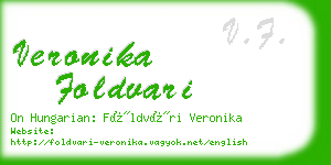 veronika foldvari business card